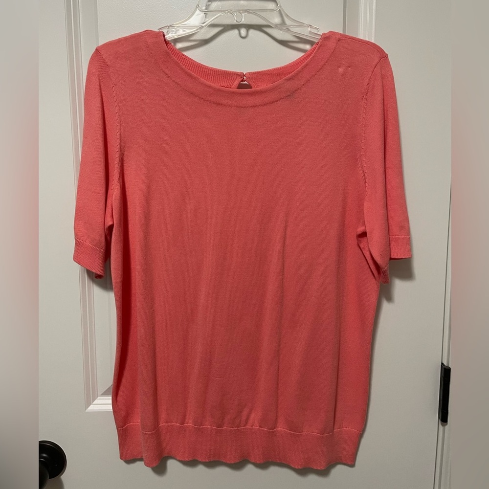 Talbots Large Petite Coral Sweater